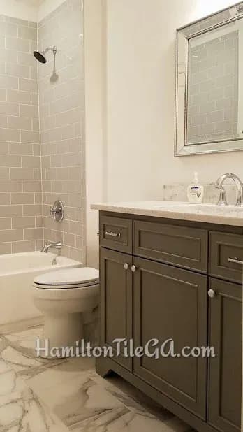 Our latest finished tile bathrooms around the Atlanta area.
