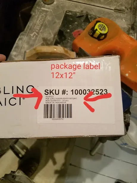 Yes, this is sold by the “piece” but it’s labeled on the box as 12x12” as you can see. How can you figure how much material you need for a job if you are not aware that you are buying .87 square feet and not 1 square foot?Notice: “Made in Indonesia”.