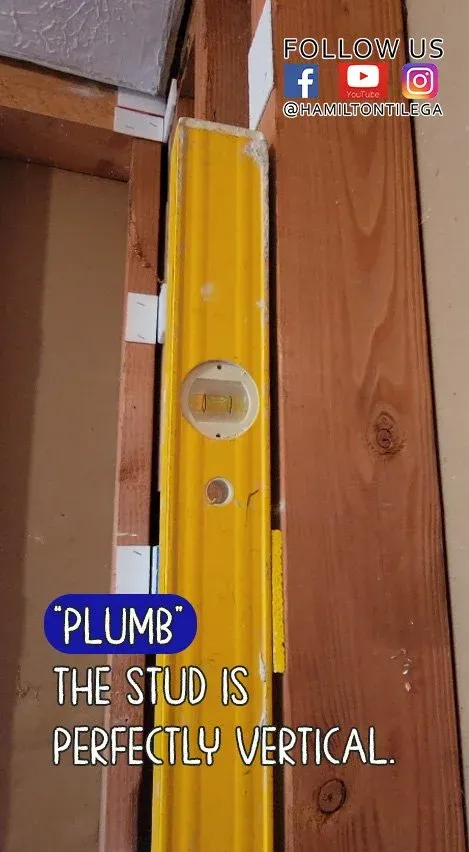 It's important to have a plumb wall when setting tile and the Built with Foam shim helps with that.