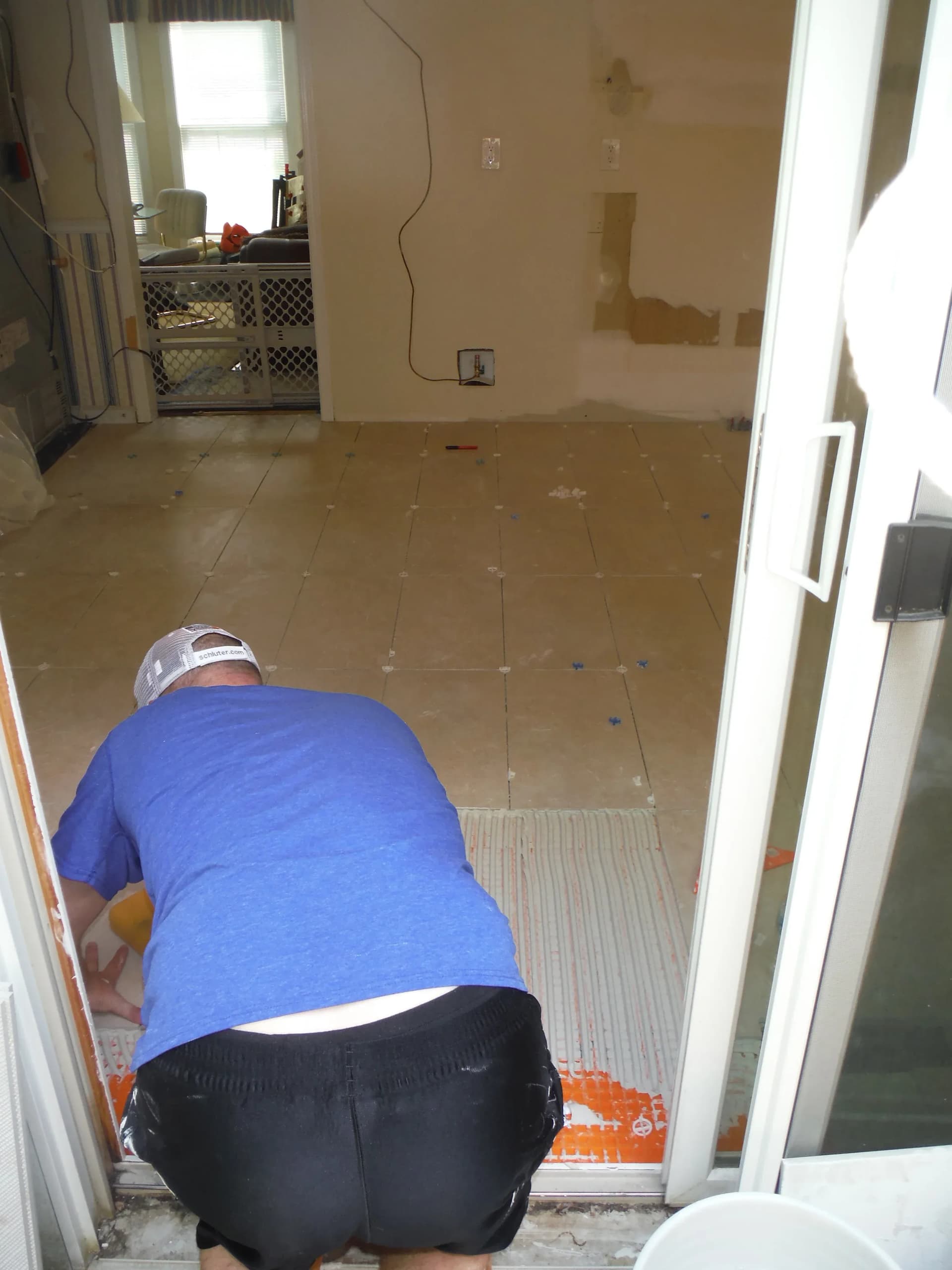 Day2 rectified edge, wood look tile basement.