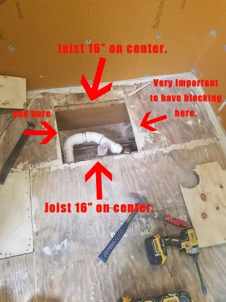 DIY wood rot repair for tile: It’s wise to over build!