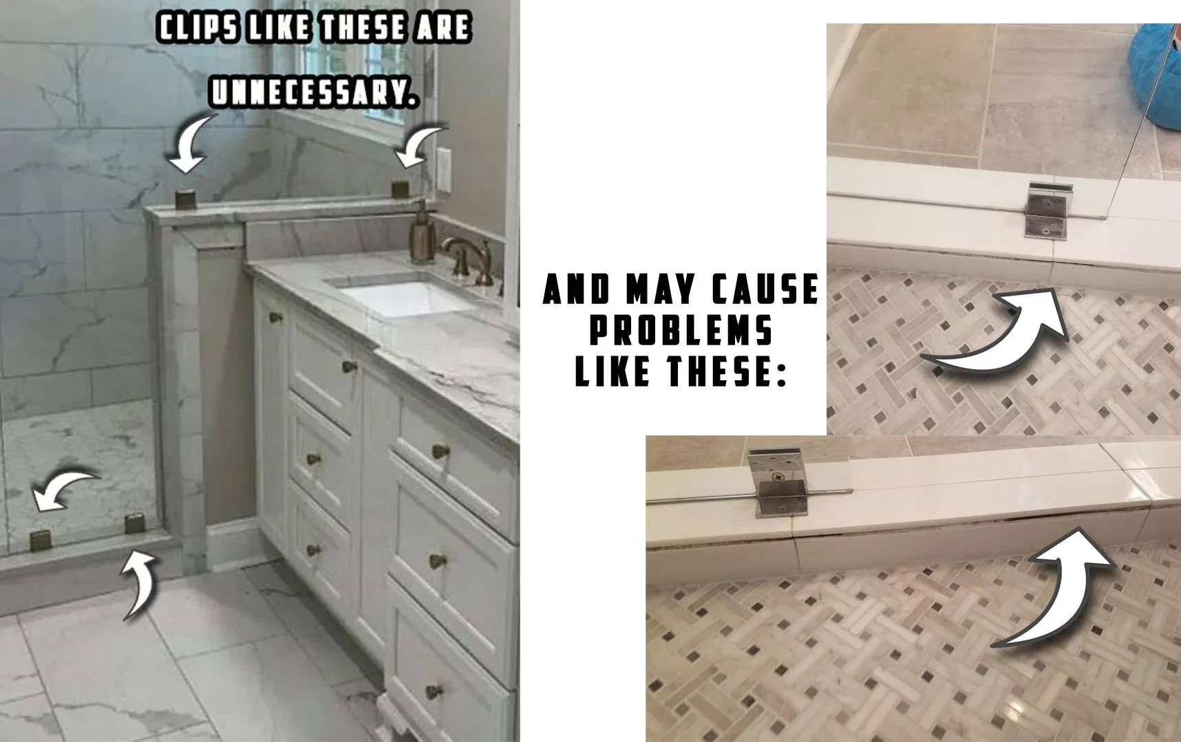 8 installation details that make our bathrooms BETTER.