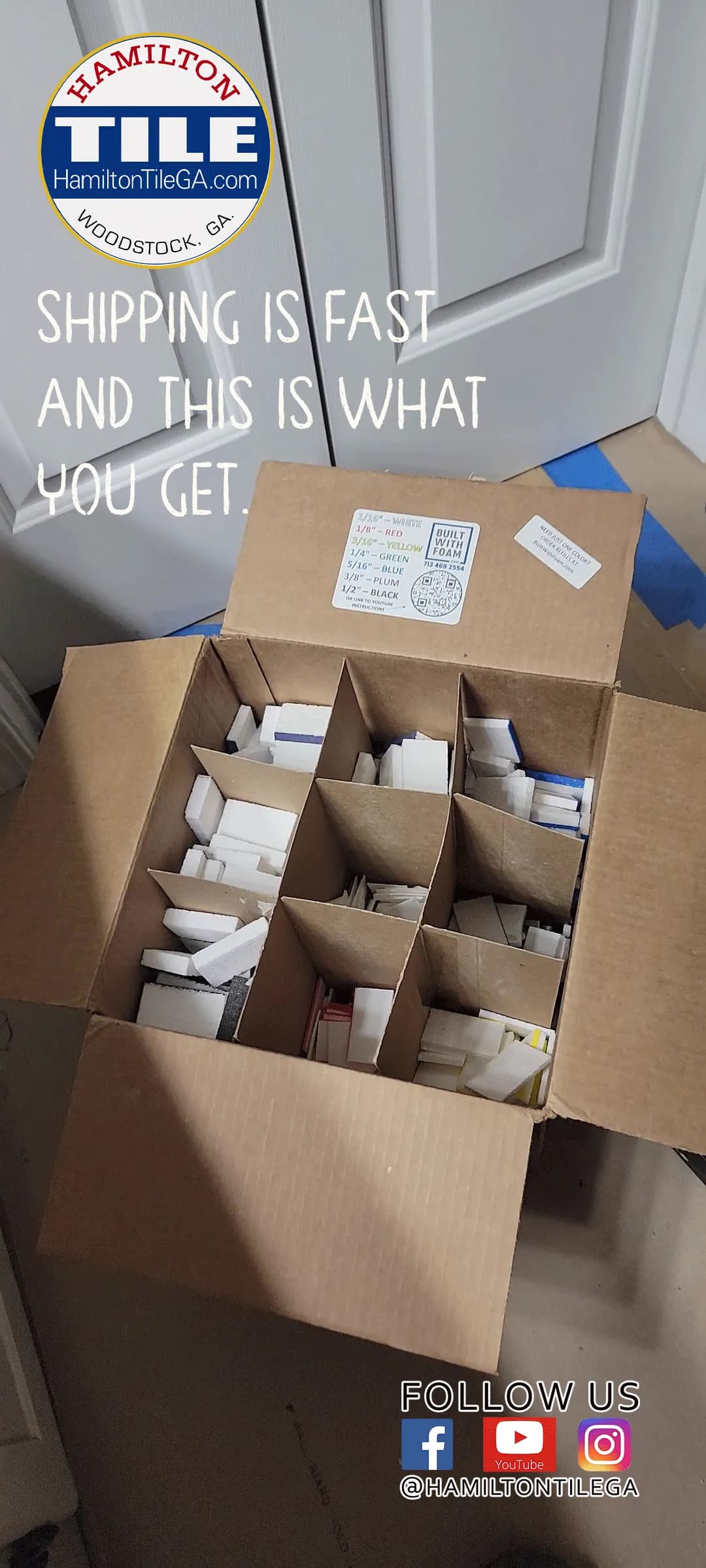 A brand new box of the Built with Foam shim.