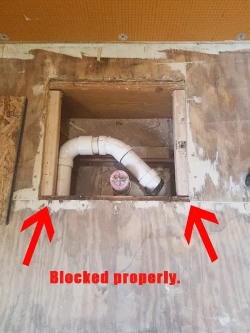 This particular area (the shower pan) will have over 500lbs of material on top of it. Build it STIFF and STRONG.