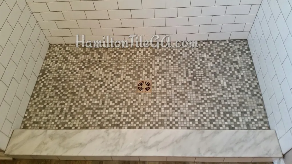 Options for finishing a shower curb.