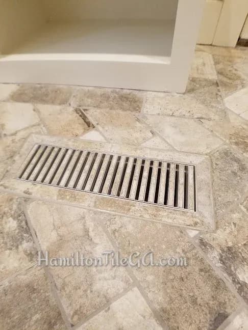 Chameleon tile vent register looking custom!