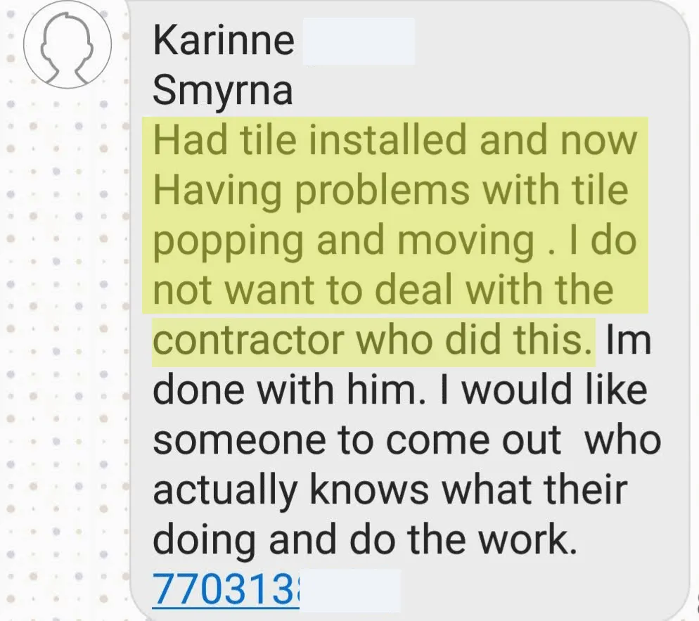 Bad Builder Spotlight: 2 year old tile work FAIL.