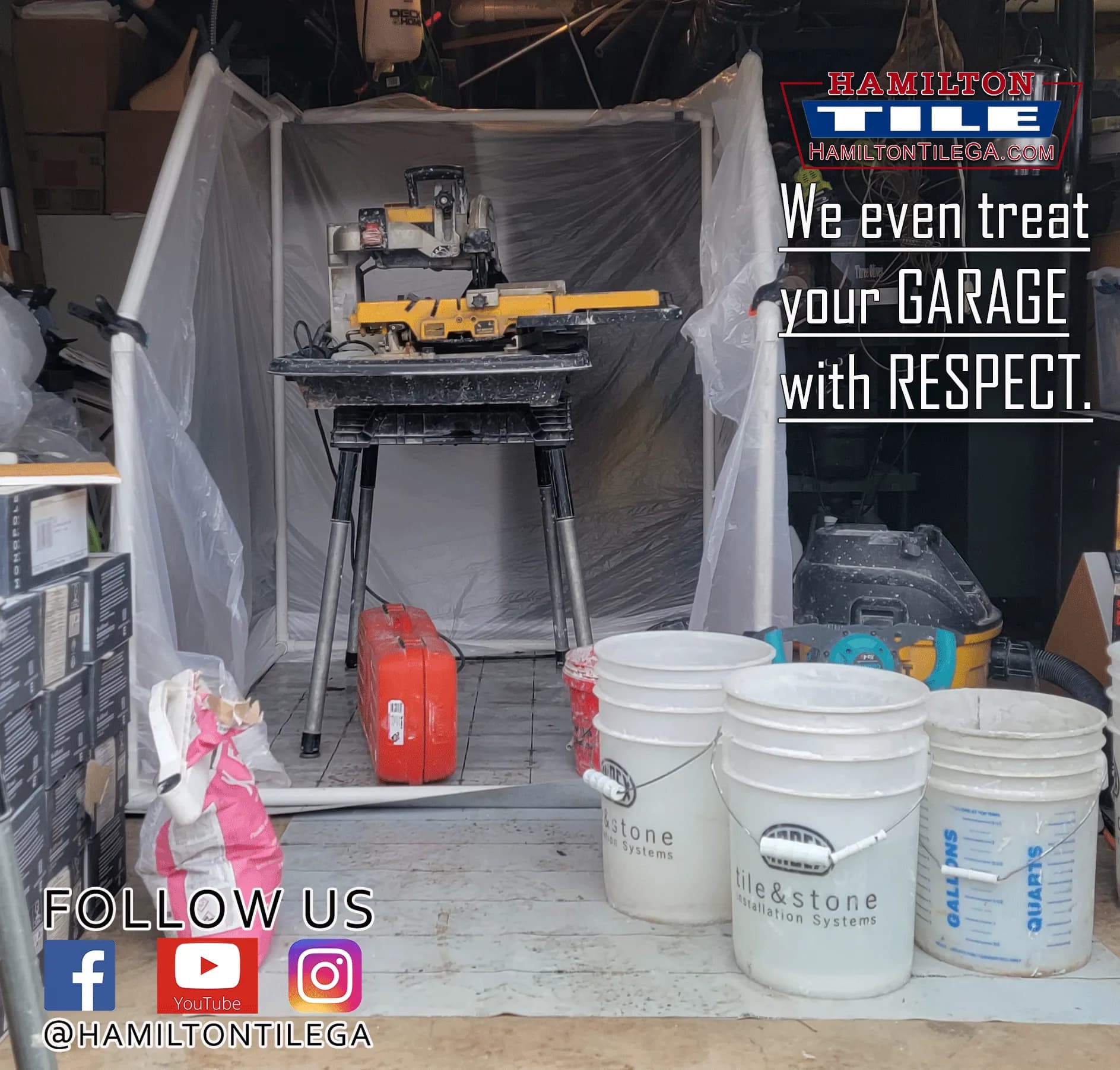 Wet Saw Tent: How to cut without the mess.
