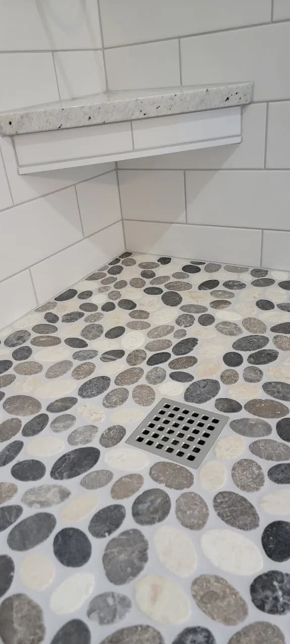Stone Floor in Master Bath — Hamilton Tile, Woodstock, GA