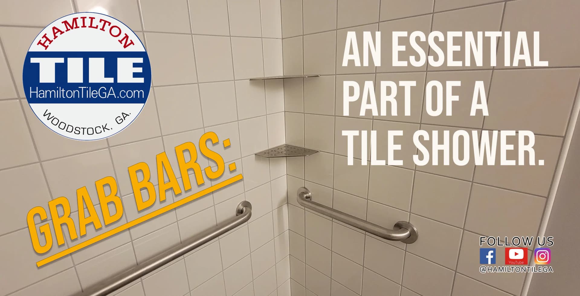 Grab bars: An ESSENTIAL part of your tile shower.