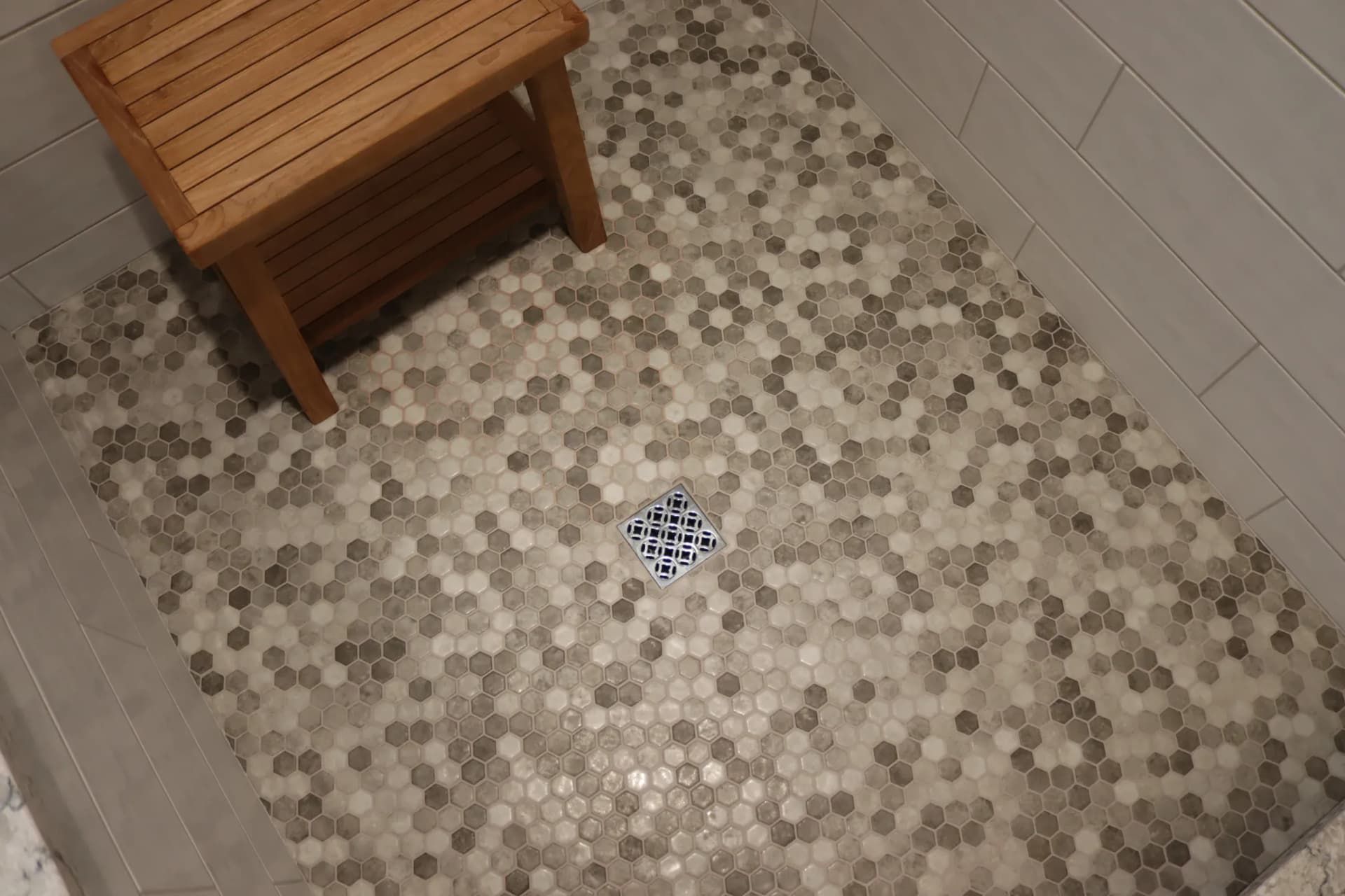shower floor in a shower in Holly Springs, GA