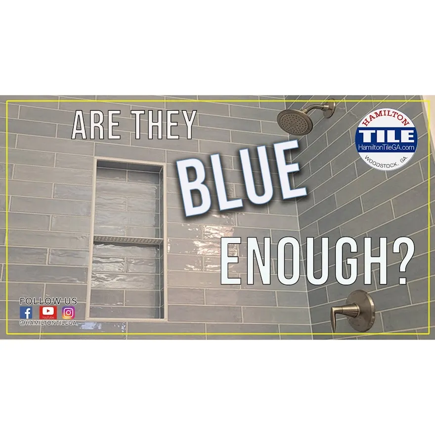 A couple BLUE TILE bathroom ideas!
