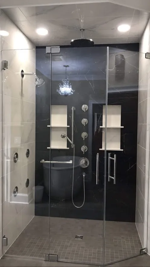 Custom curbless tile shower Woodstock, GA