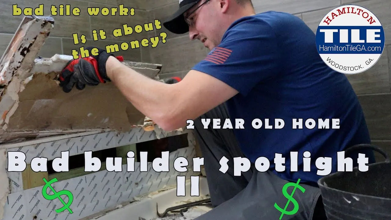 Bad Builder Spotlight: 2 year old tile work FAIL.