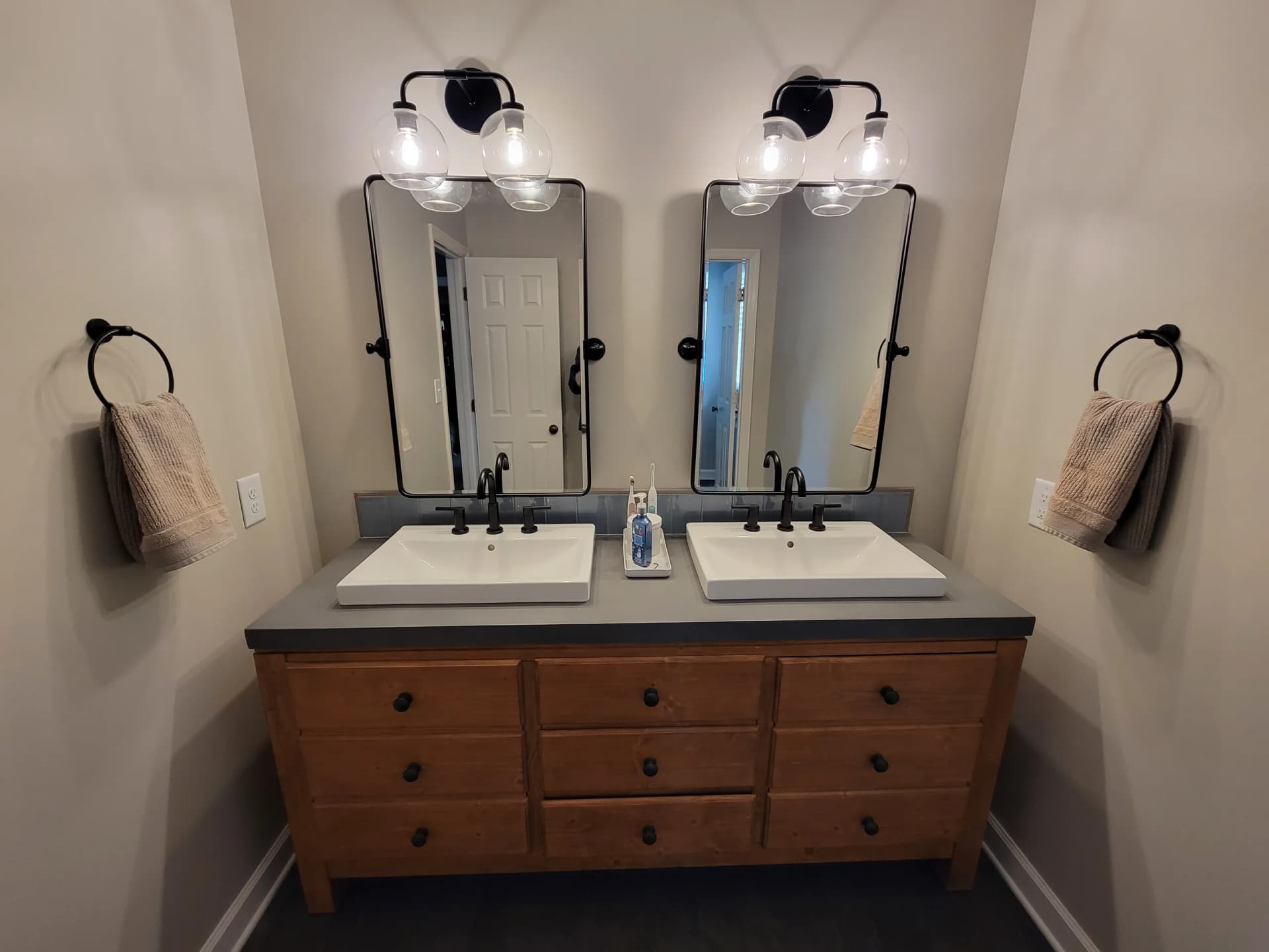 Milton, GA bathroom remodel cabinetry