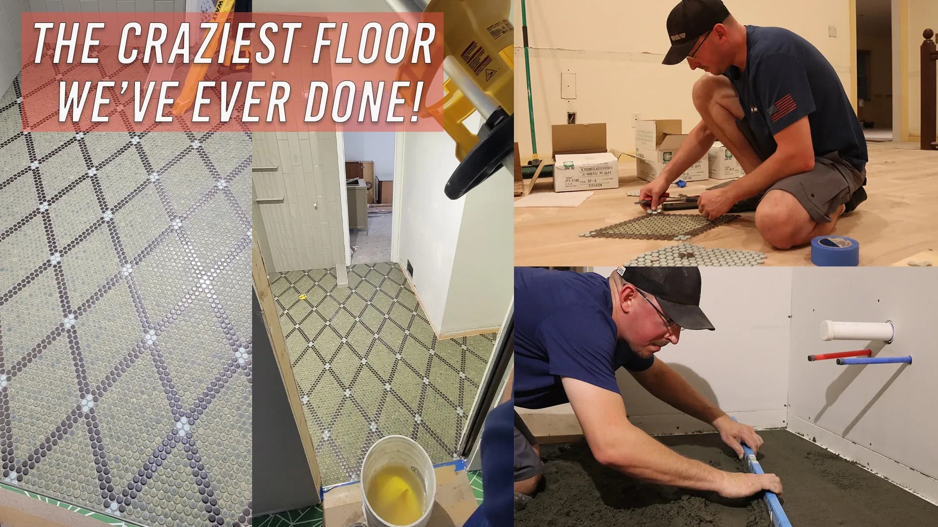 The craziest bathroom floor we've ever done!