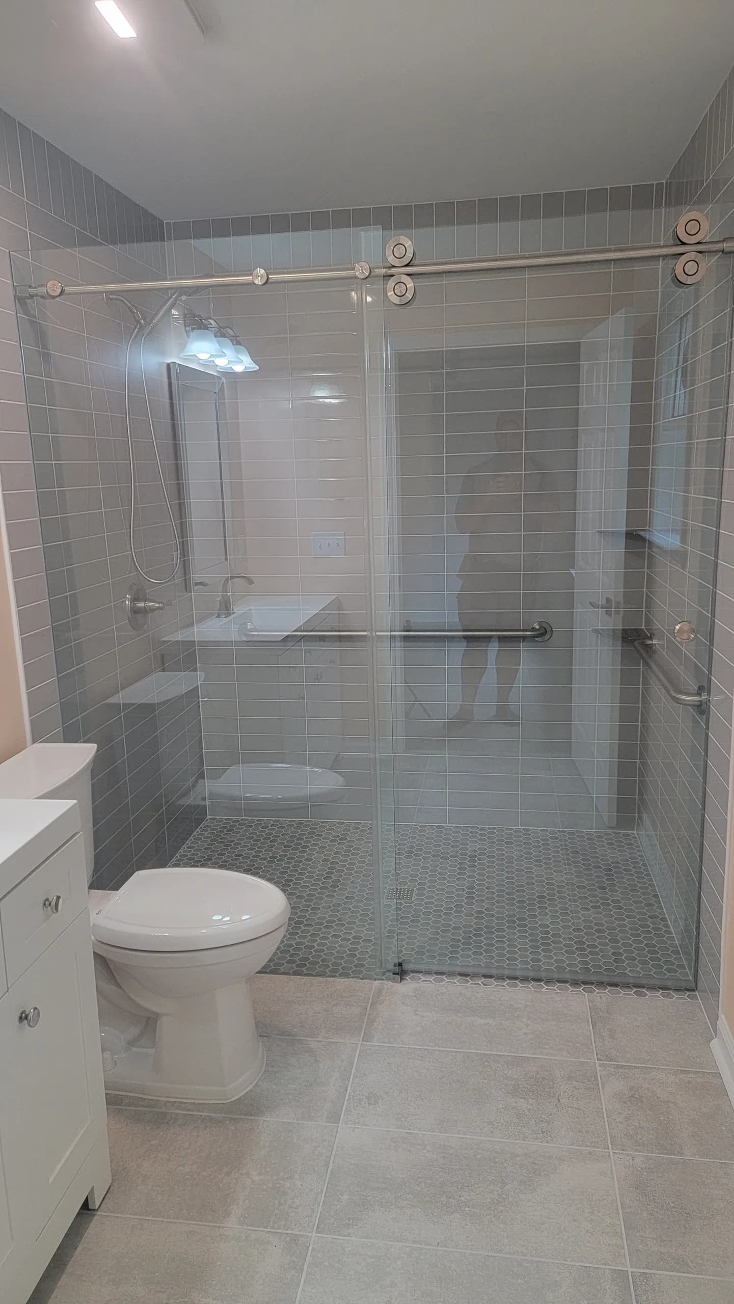 Walk-In Shower with Glass Door — Hamilton Tile, Woodstock, GA