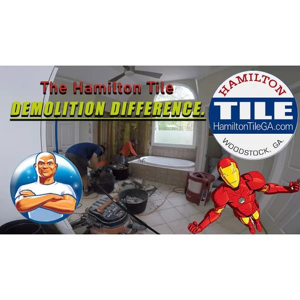 The Hamilton Tile Pro Bathroom Demolition Difference: Woodstock, GA.