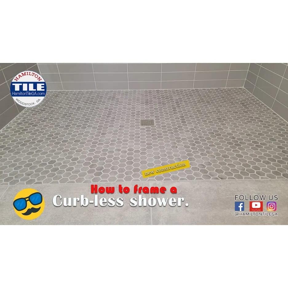 How to frame and build a CURBLESS SHOWER: new construction.