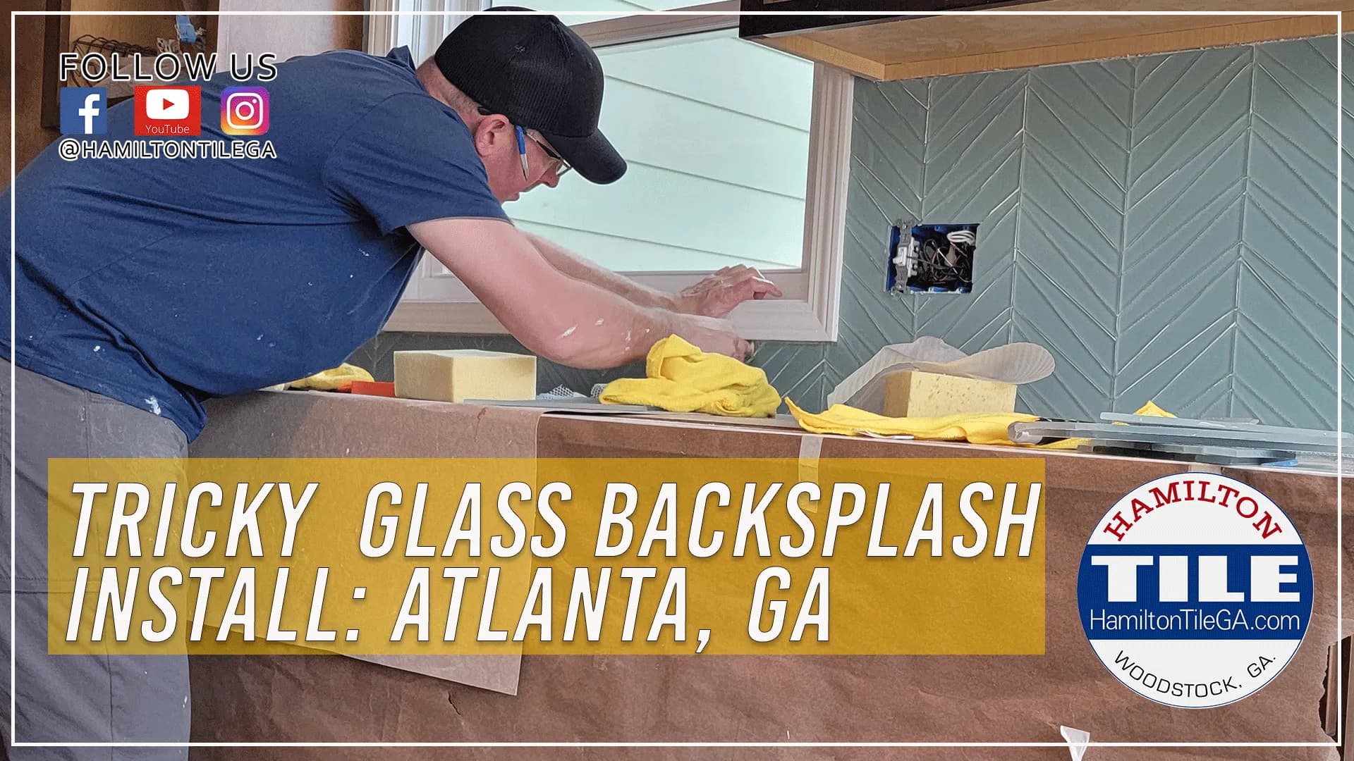 Tricky Glass back splash install: Atlanta, GA