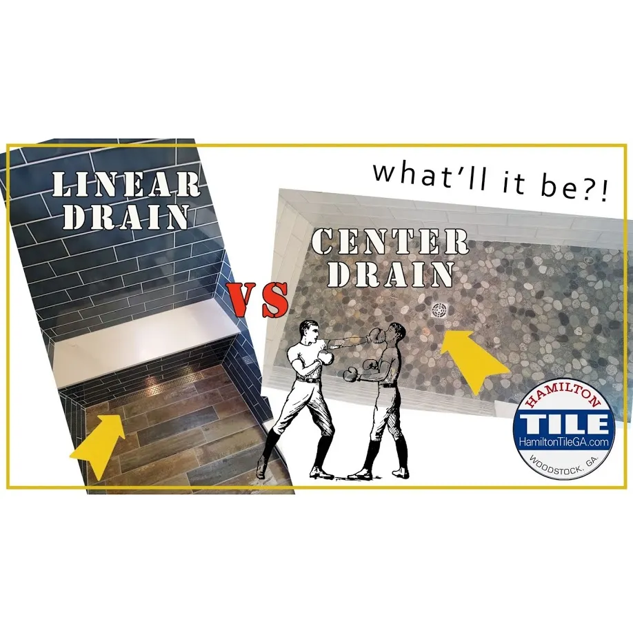 Linear vs. center shower drain: Pros and Cons.